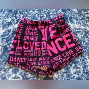 Pink and Black dance/gymnastics shorts